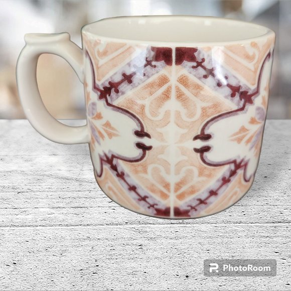 Anthropologie Initial N Ceramic Mug Design Wrapped Around And In Bottom Of Mug - Picture 3 of 6